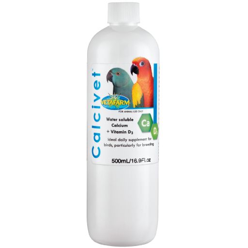 Vetafarm Calcivet Liquid Calcium and Vitamin D3 Bird Breeding Supplement