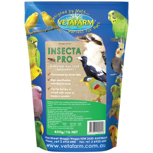 Vetafarm Insecta-Pro Protein Live Food Replacement for Insectivorous Birds