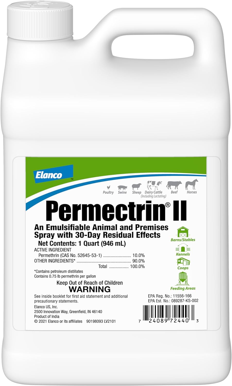 Permectrin II 10% Permethrin Multi-Species Animal and Premises Insecticide Spray