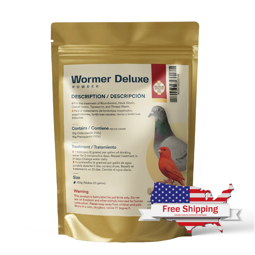 GenerX Wormer Deluxe Powder for Pigeons Chickens and Cage Birds