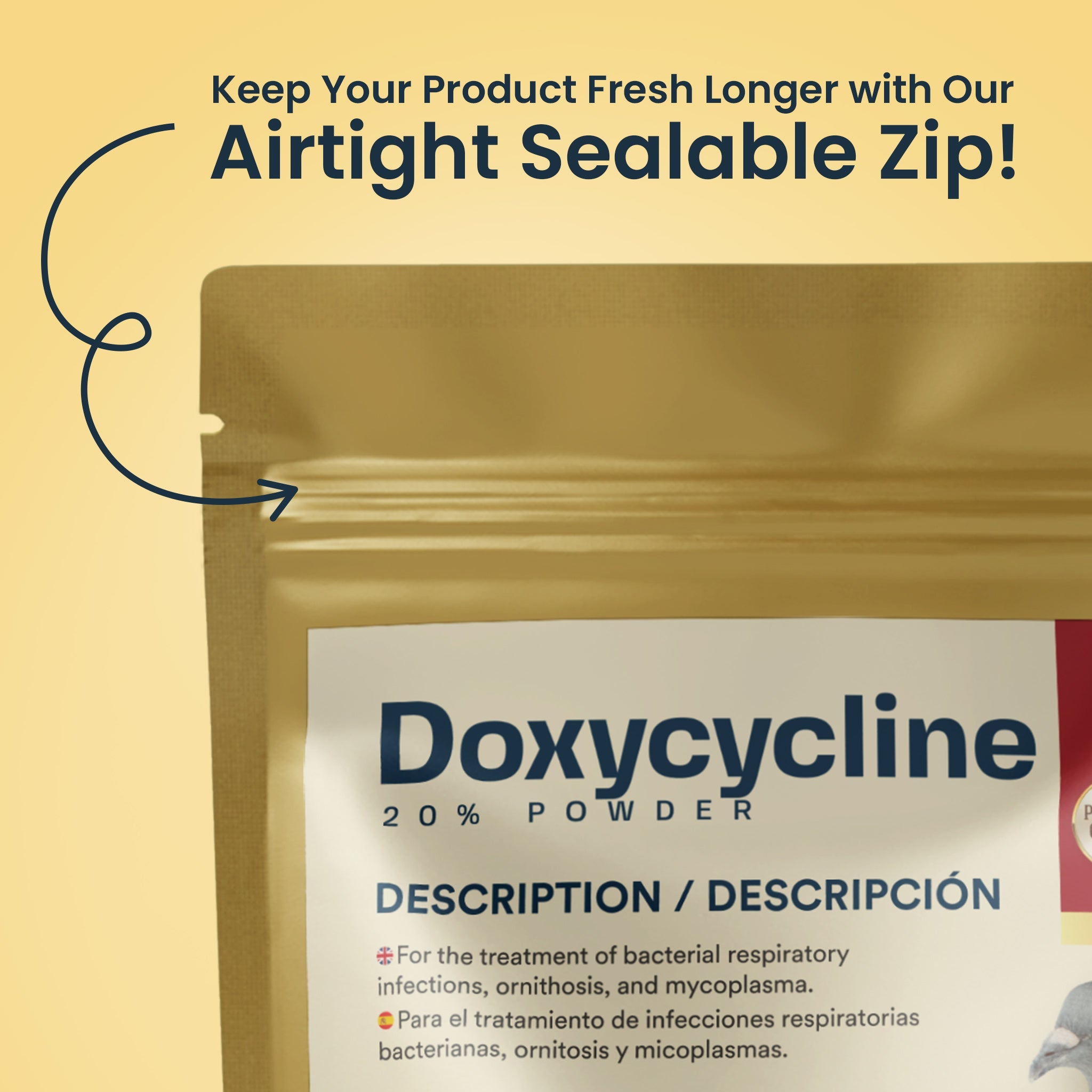 GenerX Doxycycline 20% Powder Treatment for Bird Respiratory Ornithosis 100g