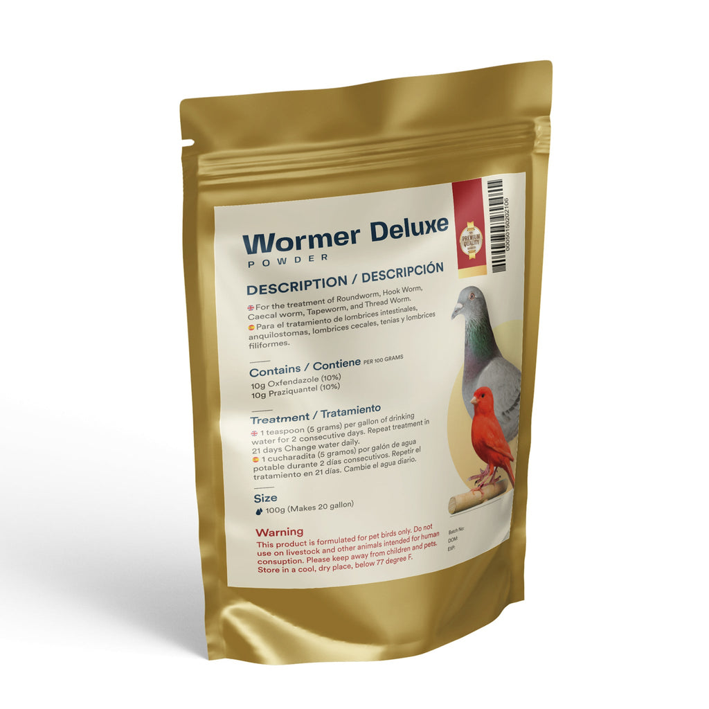 GenerX Wormer Deluxe Powder for Pigeons Chickens and Cage Birds