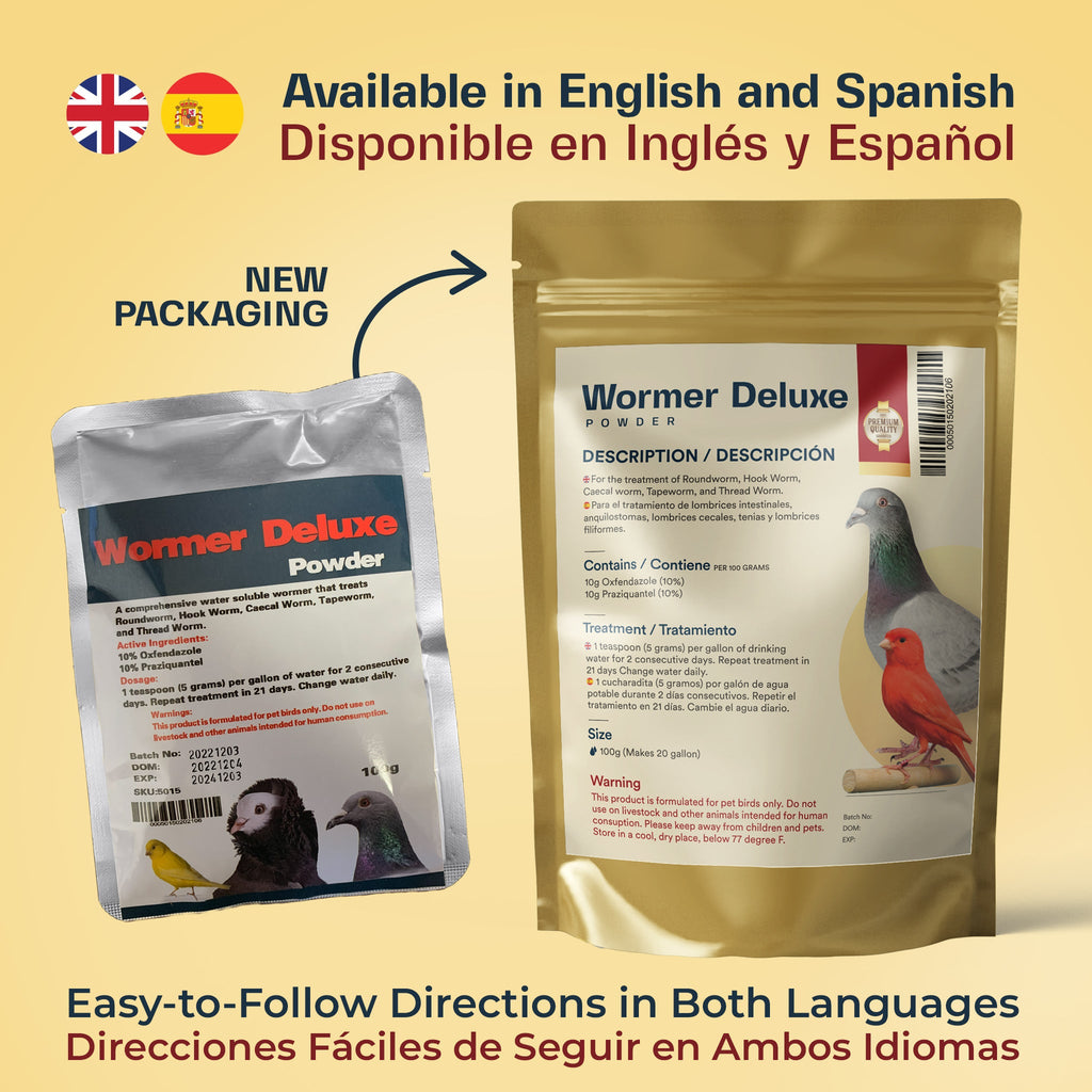 GenerX Wormer Deluxe Powder for Pigeons Chickens and Cage Birds