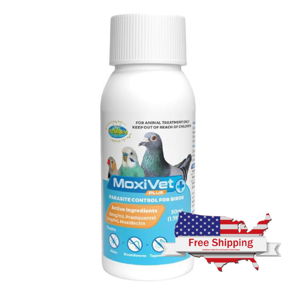 Vetafarm MoxiVet Plus Complete Bird Parasite Control for Mites and Worms