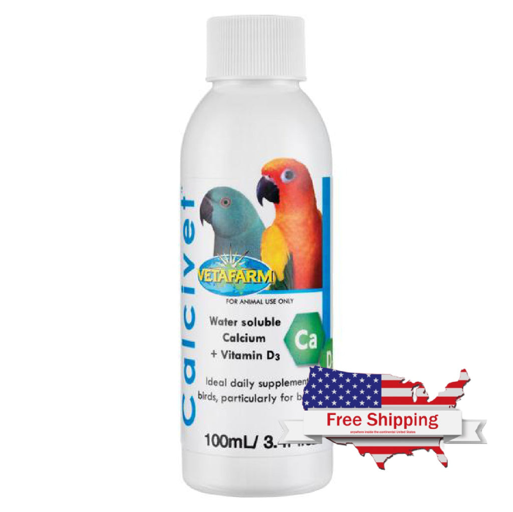 Vetafarm Calcivet Liquid Calcium and Vitamin D3 Bird Breeding Supplement