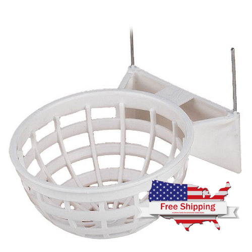 Copele Durable Hanging Plastic Bird Nest with Integrated Metal Hooks