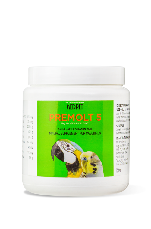 Medpet Premolt-5 Bird Supplement for Plumage and Feather Care