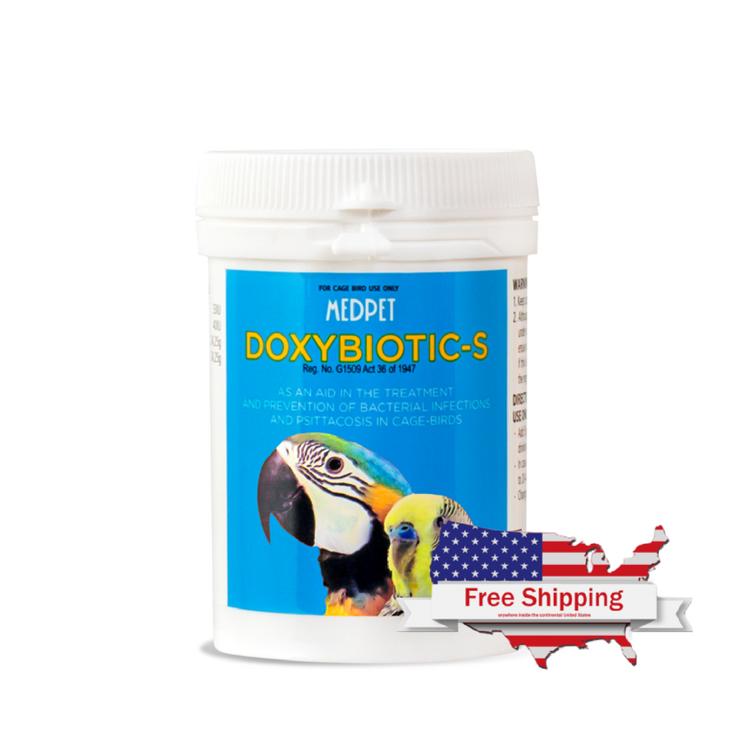 Medpet Doxybiotic-S Antibiotic Treatment for Single Cage Bird Respiratory Health