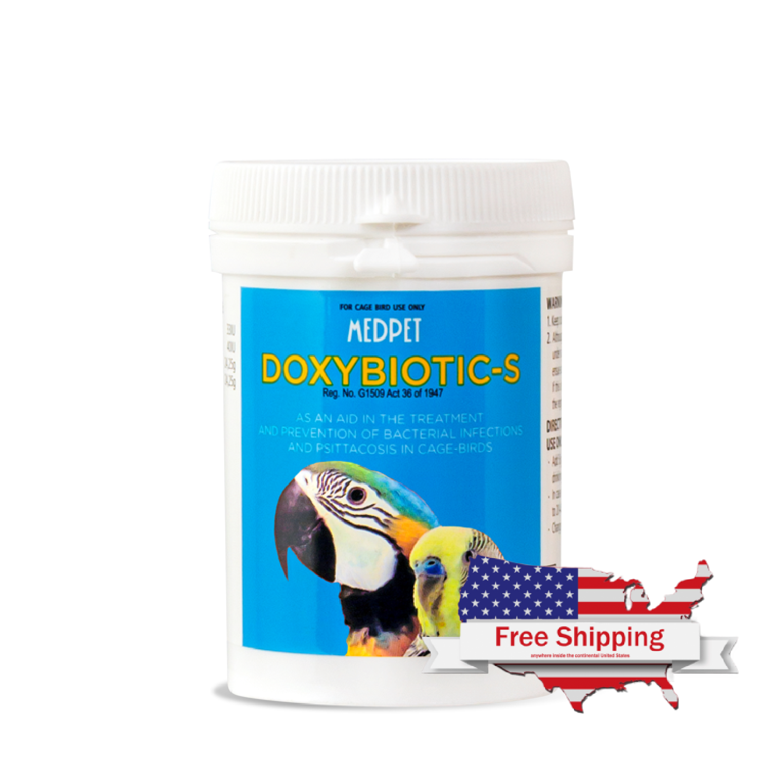Medpet Doxybiotic-S Antibiotic Treatment for Single Cage Bird Respiratory Health