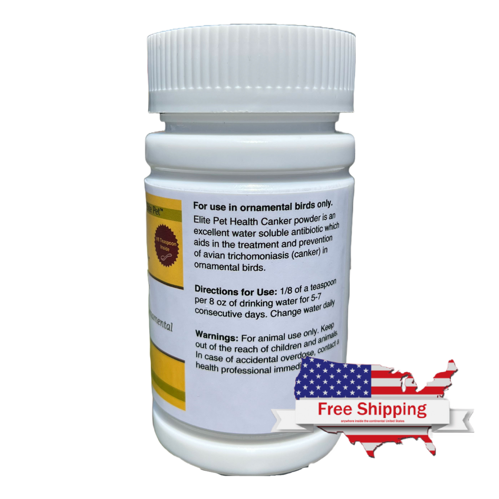 Elite Pet Health Canker Powder Bird Trichomoniasis and Giardia Treatment