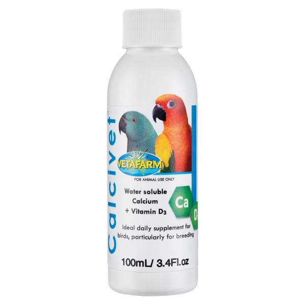 Vetafarm Calcivet Liquid Calcium and Vitamin D3 Bird Breeding Supplement