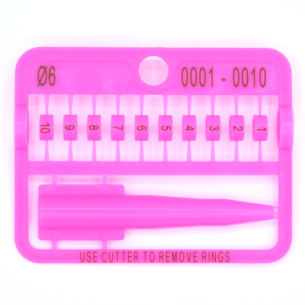 Smisdom E-Z Numbered Split Bird Leg Bands for Canaries