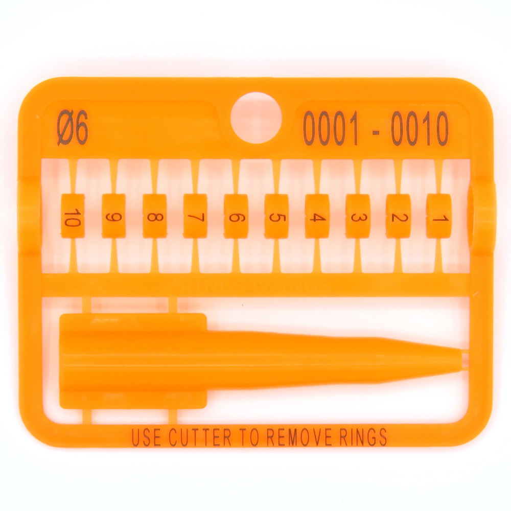Smisdom E-Z Numbered Split Bird Leg Bands for Canaries