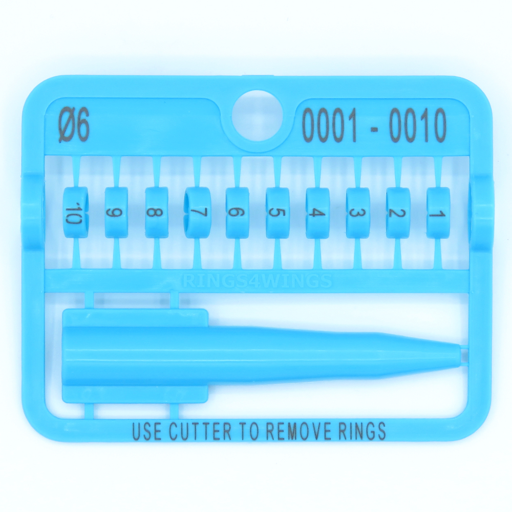 Smisdom E-Z Numbered Split Bird Leg Bands for Canaries