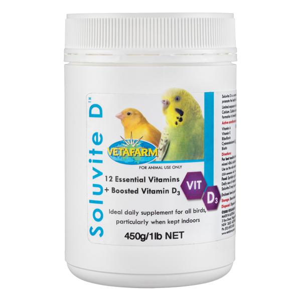 Vetafarm Soluvite D Essential Bird Vitamin Supplement With Vitamin D3
